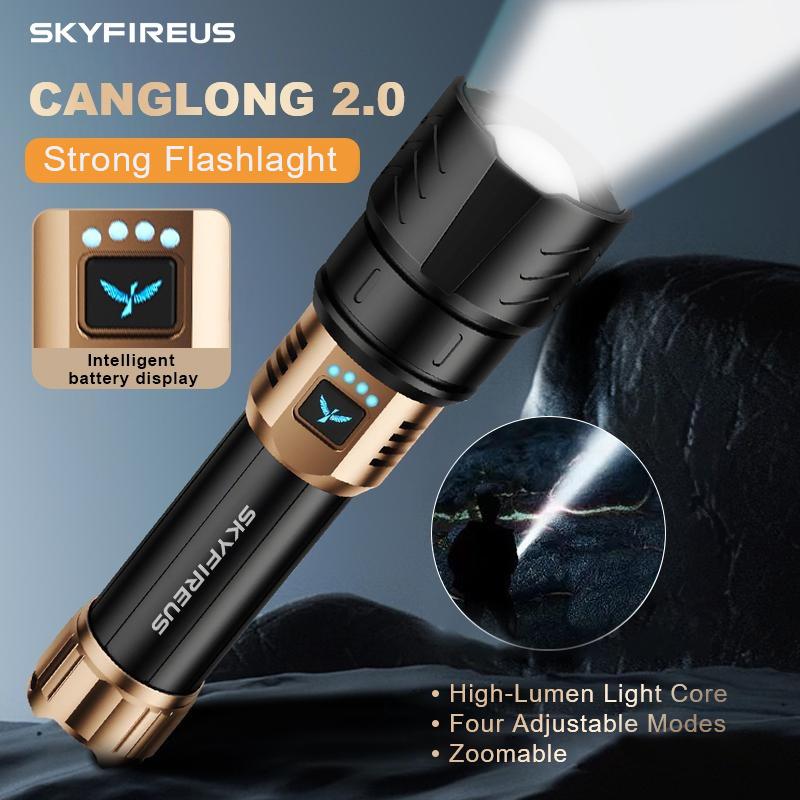 SKYFIRE 1097 flashlight strong light ultra bright outdoor camping home long-range portable ultra long endurance lighting#Summervibes