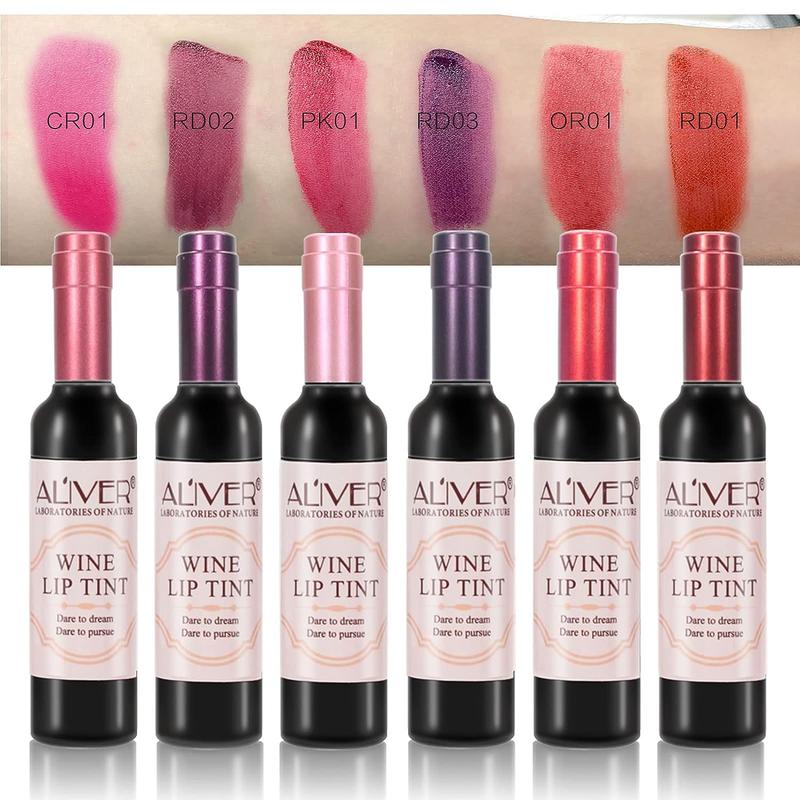 ALIVER New Look 6 Shades Lip Tint Set with Lip Glow Oil Combo Viral High Pigmentation Waterproof Matte Glossy Makeup Gift Set, Summervibes