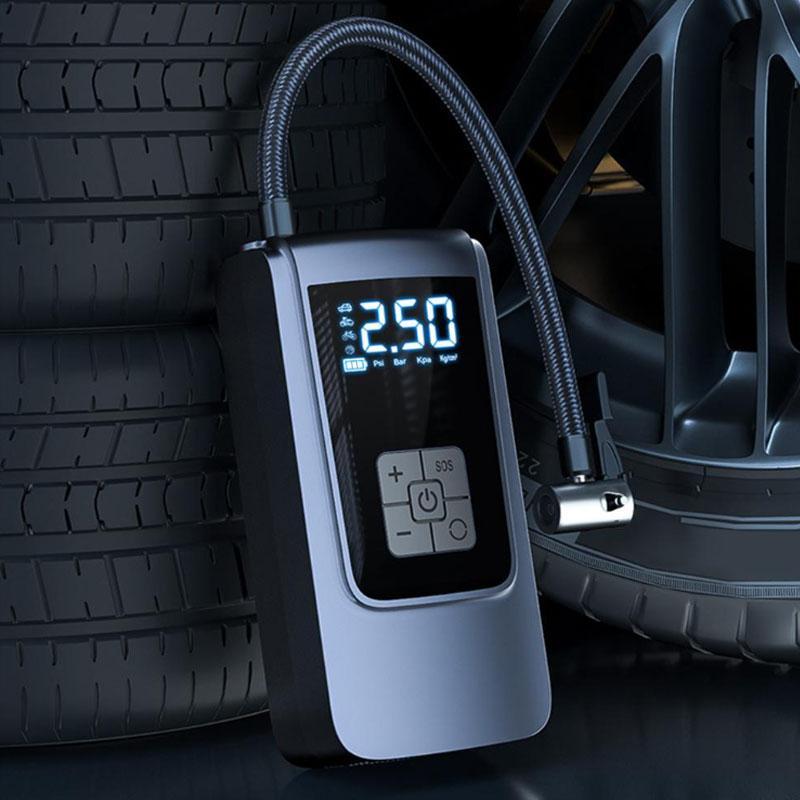 Portable Wireless Car Tire Inflator, Rechargeable Car Tire Air Pump, Powerful Cordless Automotive Tire Inflator, Tire Inflation Tool, Quick Fill Inflator with Accessories for Cars, Off-road Vehicles & Motorcycles #GLOBAL PICKS