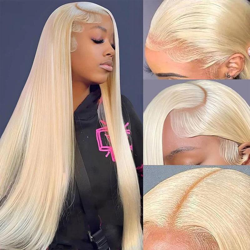 Cute Bein 40 Inch 613 Blonde 13x6 HD Lace Frontal Wig Pre Plucked Corlored  Lace Front Human Hair Wigs For Women Can Be Dyed & Restyle