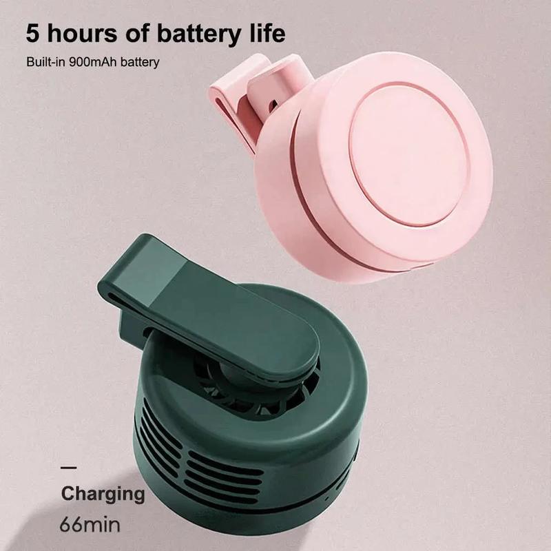 Portable Silent Mini Bladeless Electric Fan,Adjustable 3-speed Suspended Waist Fans, Smal!Phone Cooling Fan, Personal Fan, Rotating BodyFan Suitable for Outdoor Travel  fathersdaygift