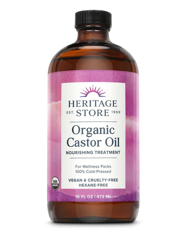 Heritage Store Organic Castor Oil - Nourishing Beauty Products, Wellness Body Moisturizer, Selfcare Treatment (16oz + Pump Now Available)