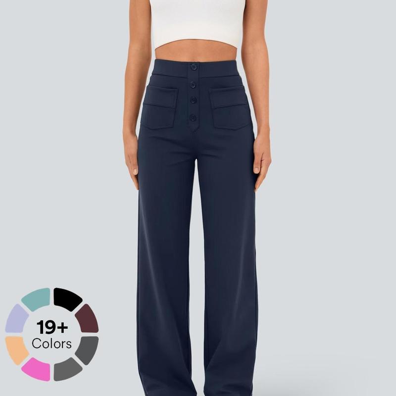 【Creator‘s Pick】Halara DayStretch High Waisted Pockets Straight Leg Casual Pants