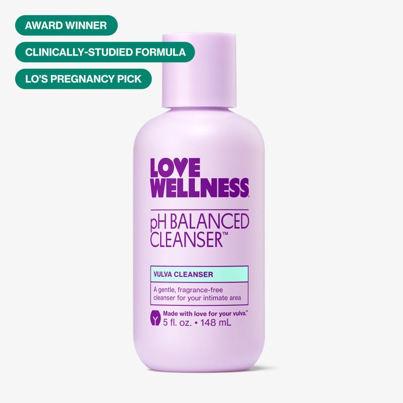 Love Wellness pH Balanced Cleanser – Clinically Studied Fragrance-Free Intimate Wash for Women Feminine Hygiene Products Nourishing Gentle