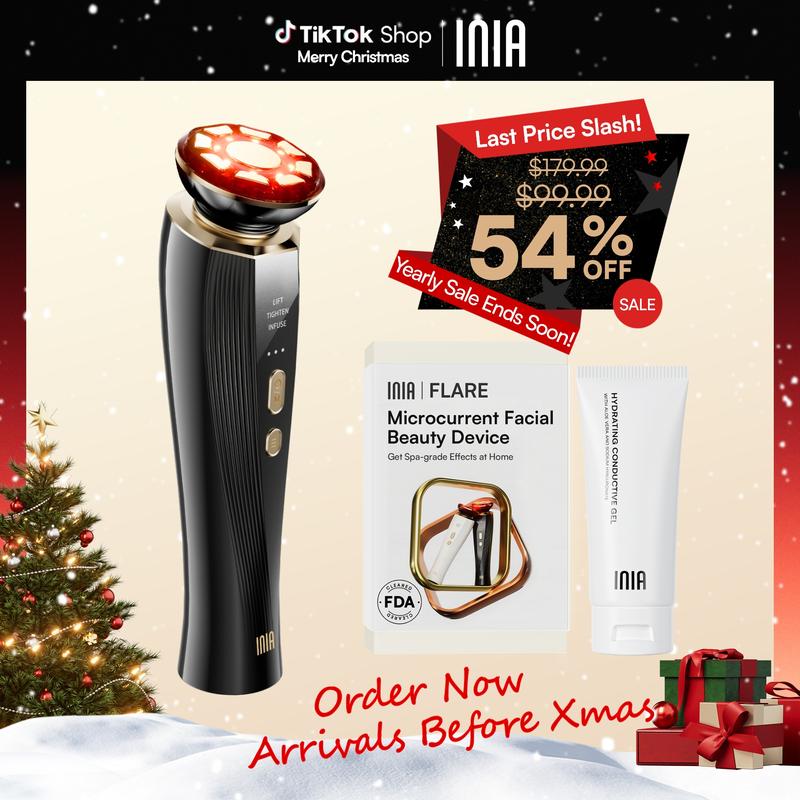 [New Color Drop] INIA FLARE All-in-One Facial Beauty Device, 3-in-1 Facial Massager Beauty Device for Face and Neck Skin Rejuvenation Lifting/ Tightening/ Infusing, Mother's Day Special Gift
