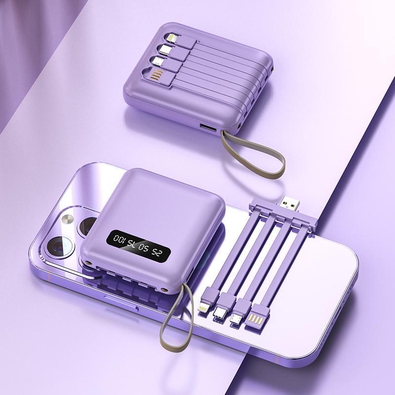 10000mAh Portable Power Bank, Rechargeable Battery Pack, Multifunctional Mobile Power Bank with Digital Display for Android & iPhone Devices