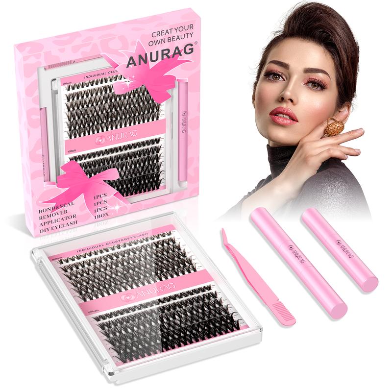 DIY  Eyelash Extension Kit 24 Eyelash Set Kit Individual Eyelashes Natural 9-17mm Kit with Applicator Tools Inside: Eyelash Adhesive and Sealant and Eyelash Tweezers for Beginners to Extend Eyelashes at Homeï¼Christmas gifts, New Year gifts, Black Friday