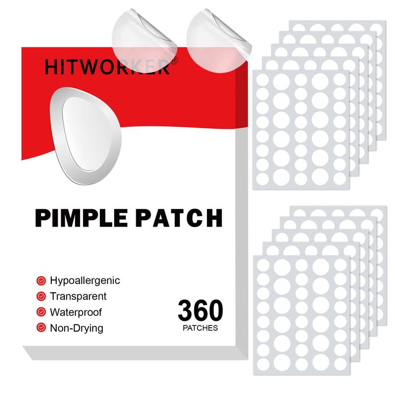 Pimple Cover Patch, 360pcs/box Acne Cover Patch, Hydrocolloidal Pimple Patch, Invisible Round Shape Sticker, Acne Skincare Cleanser for Ance-prone Skin for Women & Men, Skincare Products, Banished Pimple Patches