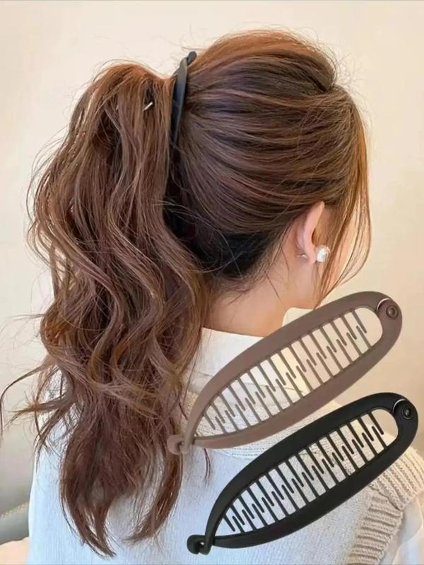 Simple Anti-slip Hair Claws, Elegant Fashion Hair Accessories for Women, Minimalist Headwear Suitable for Thick Hair for Summer 2025 Back To School Hairstyle Ideas, Fall Outfits, Earthtone Fall Freshness, Banana Clip, Barrettes Hair Clips