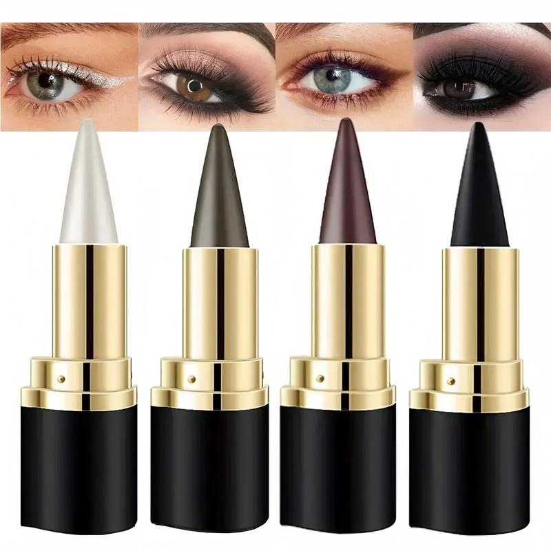 2Pcs Gel Eyeliner Pencil,Quick-drying Eye Black crayon matte Eyeliner Cream Eyeliner,Cat Eye MakeupStencil,Smoky Eyeshadow Palette Goth Halloween Makeup Kit,girl's favorite Valentine's Day makeup gift.