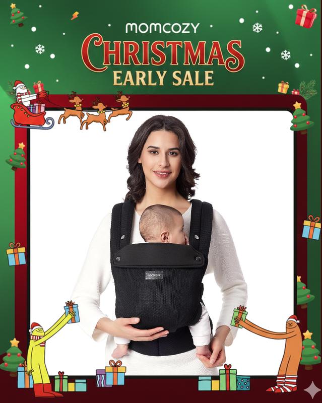 #Summervibes Momcozy Baby Carrier - Ergonomic, Cozy and Lightweight Carrier for 7-44lbs, Effortless to Put On, Ideal for Hands-Free Parenting, Enhanced Lumbar Support, Purehug for Infant to Toddler