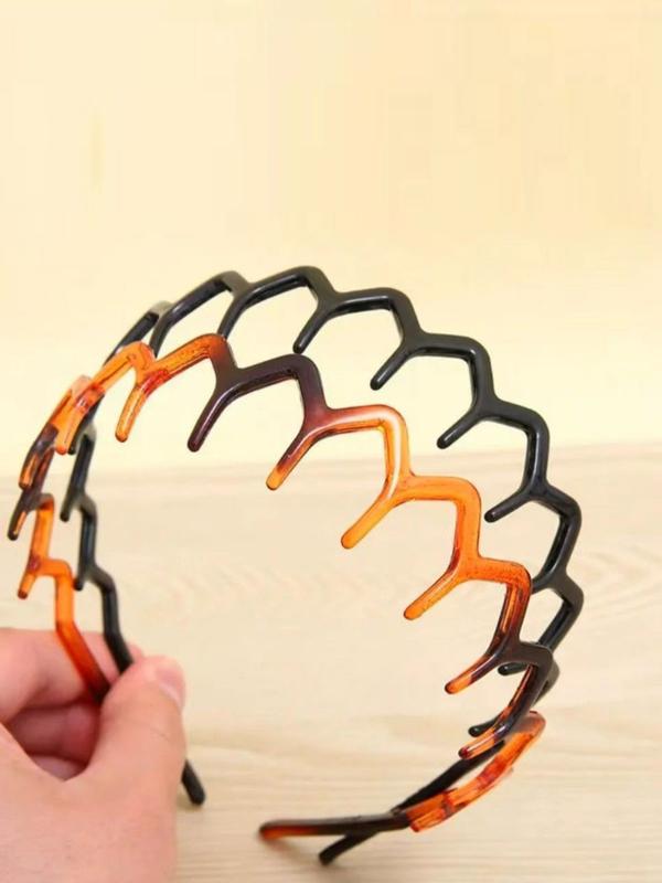 Women's Simple Style Plain Color Headbands with Comb Tooth Design, Summer Outfits 2024 Trendy Cute Headbands, Fashionable Hair Accessories for Daily & Party Decoration
