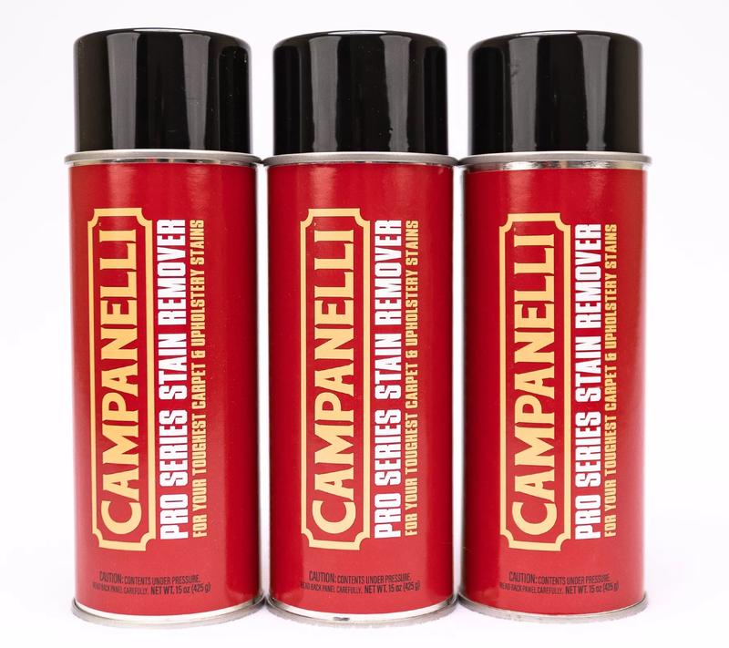Set of 3 Professional Point & Spray Stain Removers by Campanelli    Foam Carpet Cleaner Cleaning Household Brush Wool