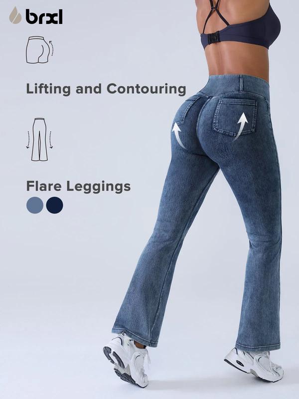 BRXL High Waisted Stretchy Crossover Denim Jeans for Women Flare Jeggings Bootcut Denim with Pockets Trendy & Flattering #Streetwear #outdoorfun #tiktokshopspringglowup #tiktokshopfashion#Summervibes #beachoutfit-1,summerwins