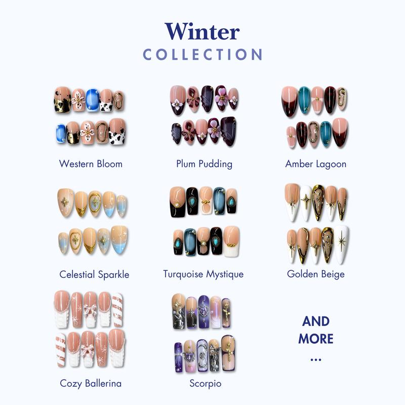 NailPhoria MOST LOVED Collection - Handmade Press-On Nails | Reusable, Salon-Quality, Long-Lasting, Glossy Design