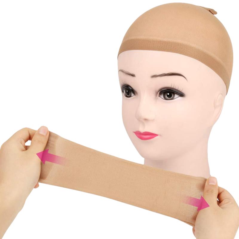 Wig Caps for Women Beige Wig Cap 2 Pieces in One Pack
