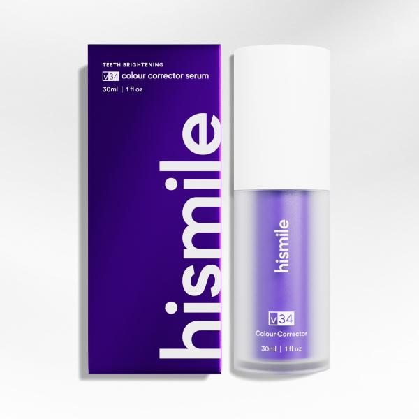 Hismile V34 Colour Corrector - Tooth Stain Concealer, Temporary Brightening Booster, Purple Toothpaste, Colour Correcting, Hismile V34