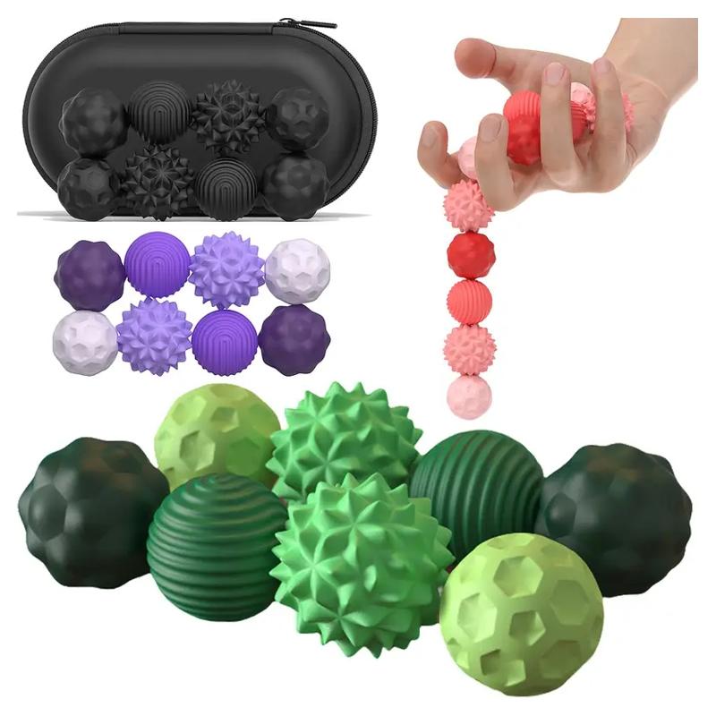 Silicone Magnetic Fidget Ball Set, 8pcs/set Fidget Relaxation Toys with Elastic Texture & Assorted Colors, Stress Relief Toys for Adults & Teens, Sensory Bundle, Stress Relief Fidgeting, Stress Relief Gadgets, Stress Relief Tools, Sensory Stress Reliever