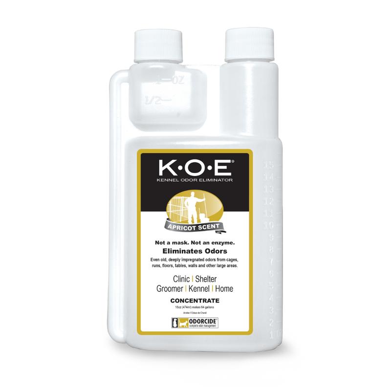 K.O.E. 16oz Concentrate - Kennel Odor Eliminator - Non-Enzymatic Formula, KOE (Apricot, Frost, Fresh or Original Scent) 16 oz Pint