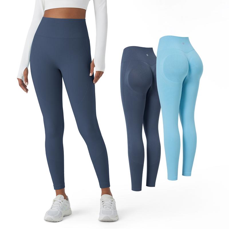 Halara 2-Piece Seamless Flow High Waisted Tummy Control Butt Lifting 7/8 Yoga Leggings Set