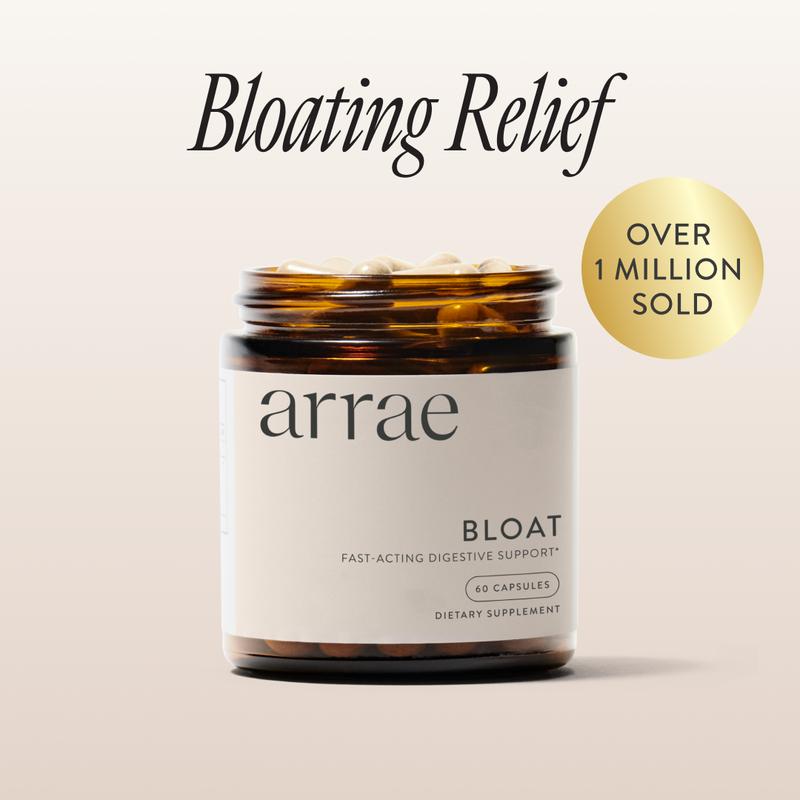 Arrae Bloat | Fast-Acting Bloating Relief Digestive Enzymes & Gas Relief Capsules, 30-Day Supply| Natural Healthcare Dietary Supplement Edible