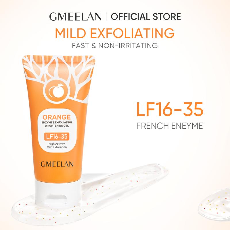 GMEELAN Orange Enzymes Exfoliating Gel 50G LF16-35 French Enzyme Dead Skin Remover for Even Skin Texture Deep Cleansing Patches