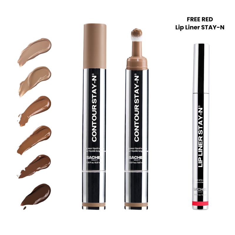 sacheu Contour STAY-N - All-Day Liquid Contour - Long-lasting, buildable, ultra-blendable contour