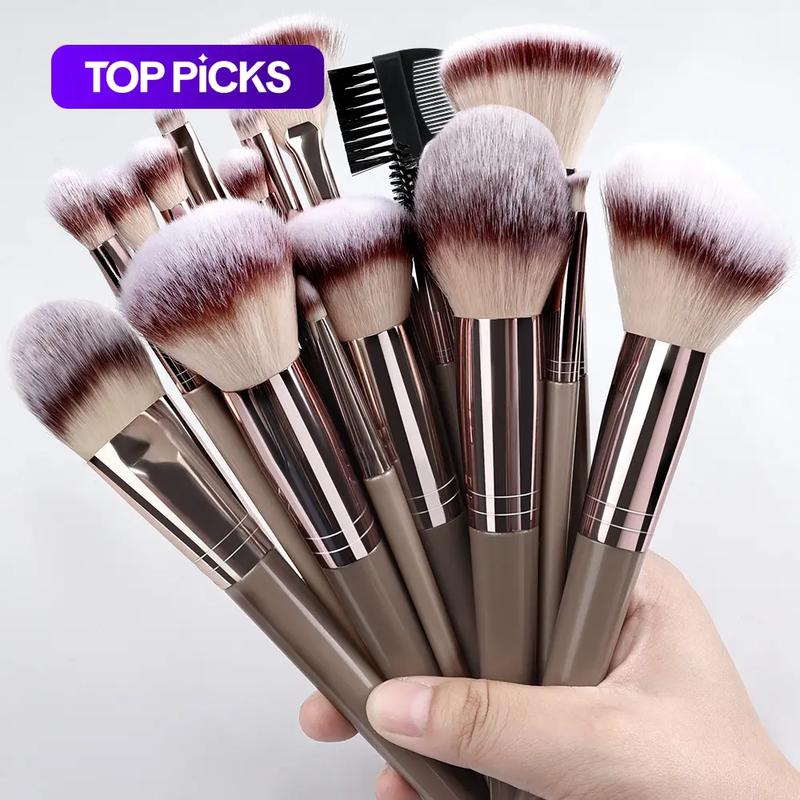 Professional Makeup Brush Set, Cosmetic Brush Set, Includes Foundation Brush, Eyelash Brush, Brow Brush, Eyeshadow Brush, Christmas Halloween Thanksgiving Gift, Makeup Blending Brushes #GLOBAL PICKS