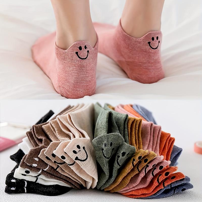 Women’s 10 Pairs Aesthetic Cotton Ankle Socks - Low Cut, Ruffled Edge, Soft Breathable Fabric, Pastel Colors, Lady Style Cute Socks for Casual, Bridal Outfits, Lightweight, Feminine