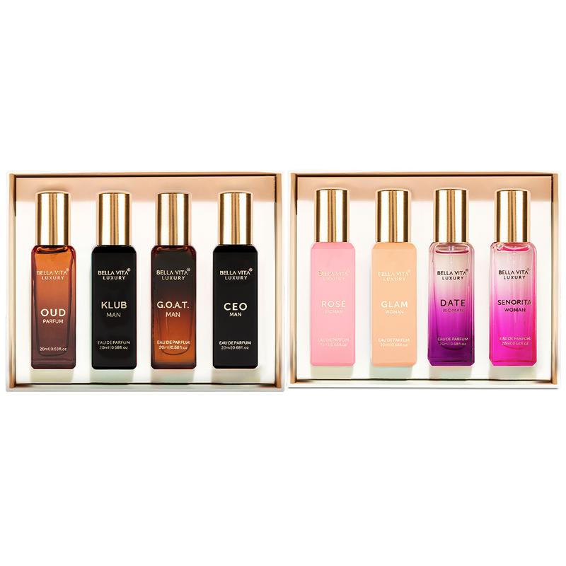 Bellavita Luxury Him & Her Gift Set | Couple Perfume Combo | Men’s & Women’s Gift set | Romantic Fragrance Set for Couples | Vegan & Cruelty-Free