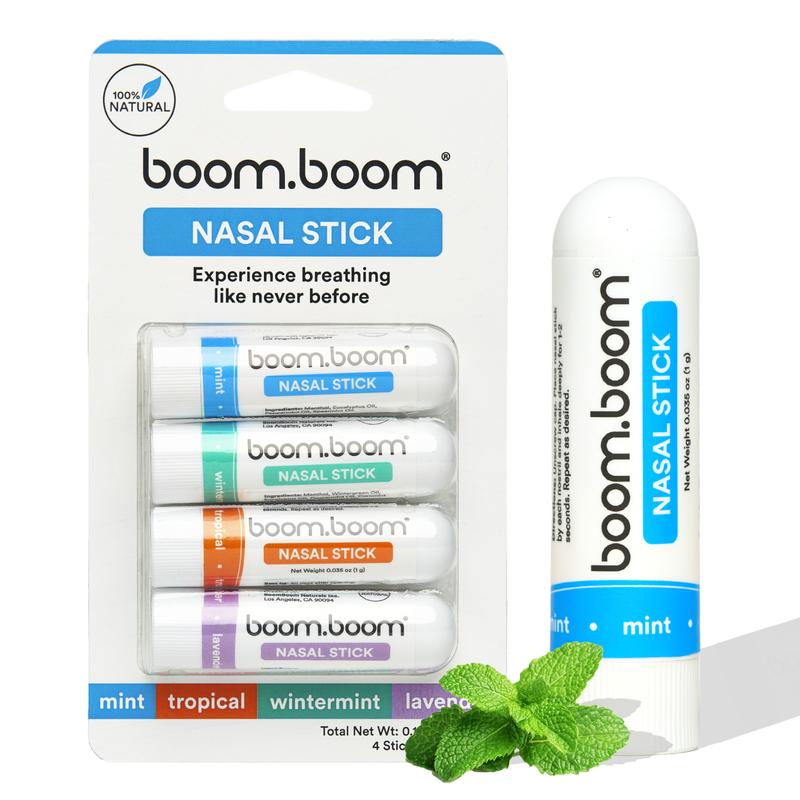 BoomBoom Nasal Stick: Free Your Nose | Featured on Shark Tank | Powerful Essential Oils with Vapor Flow Technology | Breathe In Life