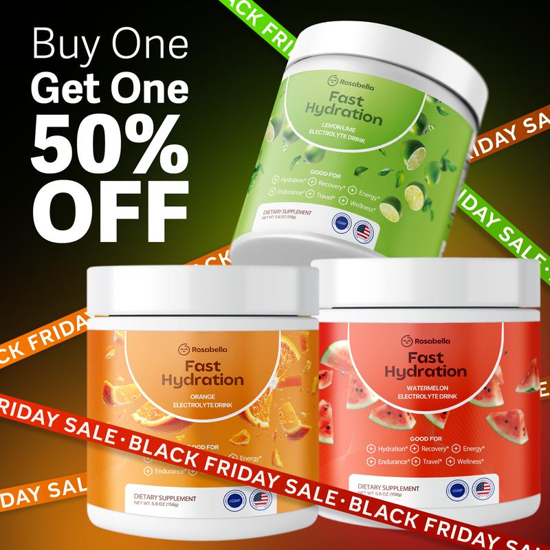 Rosabella Electrolytes For Fast Hydration, Fast Recovery, Electrolyte Imbalance - Watermelon, Lemon Lime, Orange