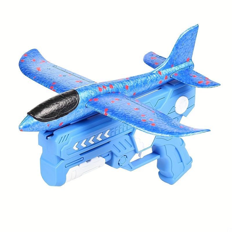 Airplane Shooter Toy, 1 Count Bubble Plane Launcher with 1 Count Random Color Aircraft, Outdoor Shooting Toy for Kids,Boys & Men gifts