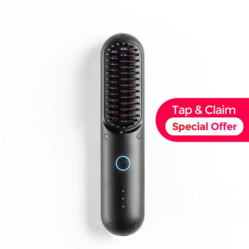 TYMO PORTA-Cordless Hair Straightener Brush hair straightening Comfort pink hair straightener Curling Iron Smooth wireless
