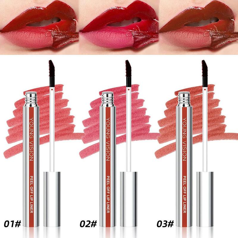YOUNG VISION Lip Liner Pens Balm with Upgraded, Moisturizing Formula, 3 Counts/set Lip Liner Kit Defines Lips with Smooth, Precise Color Makeup Lipliner