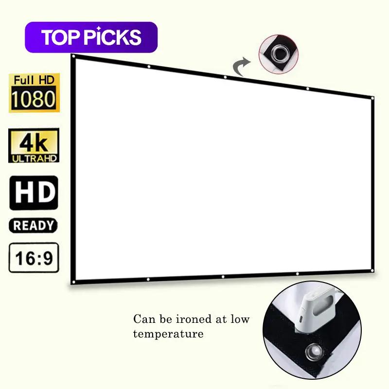 Portable Foldable Durable Projector Screen, 1 Count Washable Projector Screen for Home, Office and Outdoor Use, Outdoor HD Projector Movie Screen #GLOBAL PICKS