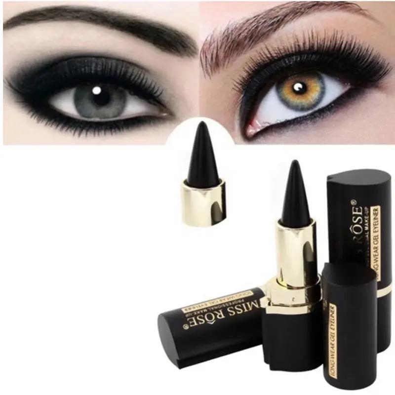 Natural Black Eyeliner Cream Pen Quick Dry Long-lasting Precision Tip for Natural Bold Looks Makeup Tools Creamy Texture Smooth Application