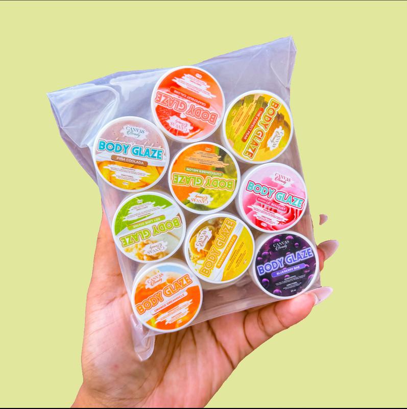 Canvas Beauty Body Glaze Sample Pack - Pick Your Collection with Jojoba Oil - 12 Classic & Fresh Scents - 0.5 oz Each