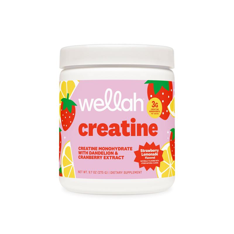 Wellah Creatine - 50 Servings, Unflavored & Strawberry Lemonade Flavor, 3g Creatine, Joint Health Supplement for Fitness & Healthcare