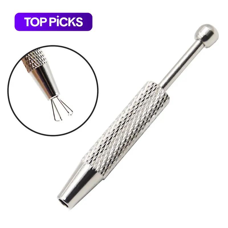 Mini Jewelry Tweezer with 4-Claw Pick-Up Tool, Portable Metal Gripping Tool for Beading, Watch and Eyeglass Repair, Heavy-Duty Gadget Gift for Men, Industrial Hardware, Hand Tools