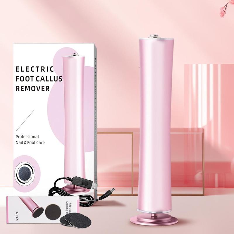 Global Pick Electric Foot Callus Remover, 1 Count Rechargeable Foot File with Replacement Heads, Professional Foot Care Tool for Home & Salon Use, Manicure