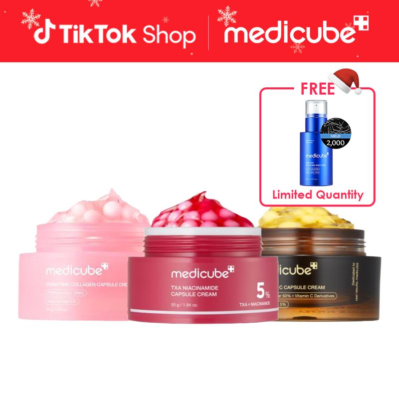[medicube] Mix & Match Boba Cream Set | Tiktok Viral Capsule Creams for Uneven Skin Tone, Glow Hydration, Korean Skincare, K-beauty