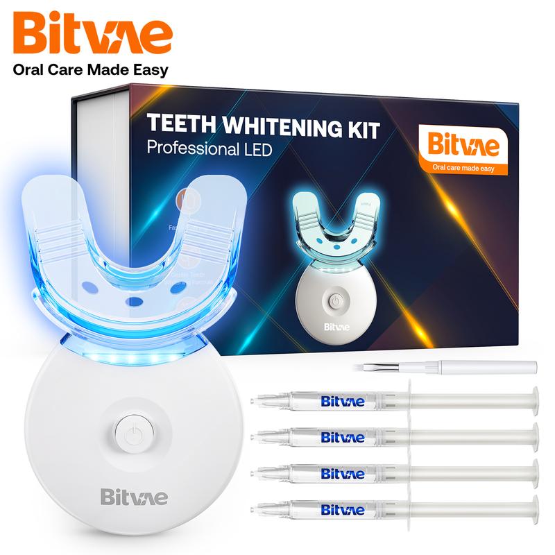 Bitvae L09 Teeth Whitening Kit with 5x LED Light, 22% CP,  Whitening Light with 4 Carbamide Peroxide Whitening Gel for Sensitive , Non-Sensitive Fast  Whitener, Enamel Safe and Gentle, Effective, Travel-Friendly, Easy to Use
