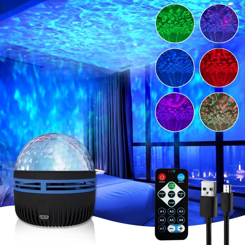 Starry Sky Projector Light, 1 Set USB Powered LED Starry Sky Aurora Projector Light with Remote Control, Star Projector LED Light, Projection Light For KTV Stage Home Decor, Party Decor Supplies, Atmosphere Light, Aurora Projector Lamp