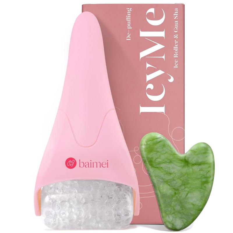 IcyMe Ice Roller & Jade Gua Sha Set – BAIMEI Face Massage Tools for Skincare #Summervibes