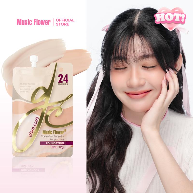 [Music Flower] รองพื้นครีมซองมิวสิค สูตร All Day กันน้ำคุมมันกันเหงื่อไม่เหนียว ติดทนนานตลอดวัน