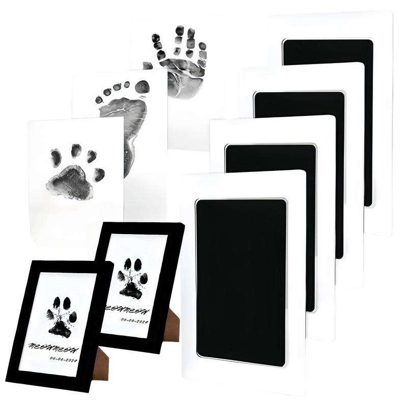 Larleaf Paw Print Kit, 4-Pcs Ink Pads + 2 Photo Frame, Mess-Free Paw Print Stamp Pad for Dogs & Cats, Clean Touch Ink Pad, Dog Nose Print Kit, Keepsake Gift For Pet Dogs And Cats, Memorial Gift For Pets, Pet Memorials, Dog Stuff #Summervibes #petlovers