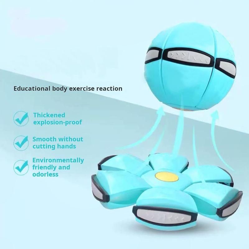 Magic Ball, Magic Meta Ball,Children's Bouncing Ball Magic Flying Saucer Bouncy Ball for Parent-child Interaction Flat Ball Disc Toy Educational Body Exercise Reaction Thickened Explosion-proof Smooth - Play