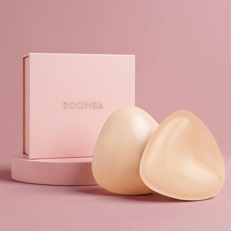 BOOMBA Ultra Boost Inserts | Patented Sticky Fashion Bra Inserts | Increase 2 Cups | Outfit enhancer | Perfect For Dresses, Bikinis, Tops | 40+ Uses Per Pair
