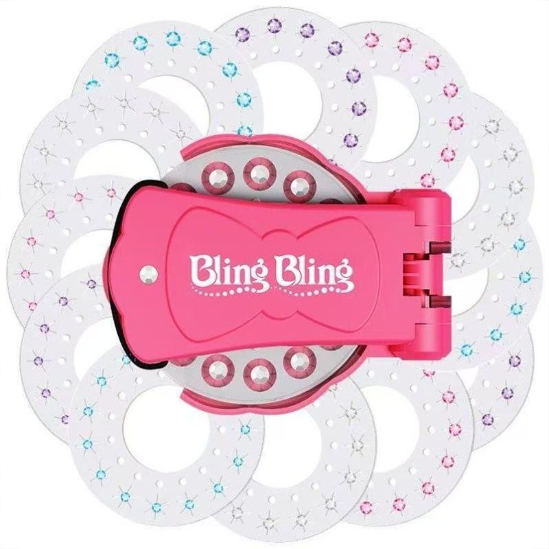 Glitter Diamond Styling Tools Hair Gemstone Styling Set + 180 colorful gemstones to light up girls' hair, clothes, accessories, etc., birthday gift for all hair types/hair styles - Hair Care, No Heat Required Hair Styling Accessories